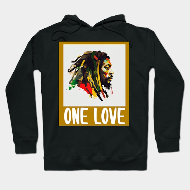 Rasta One Love Reggae Rastafari Hoodie by Merchweaver